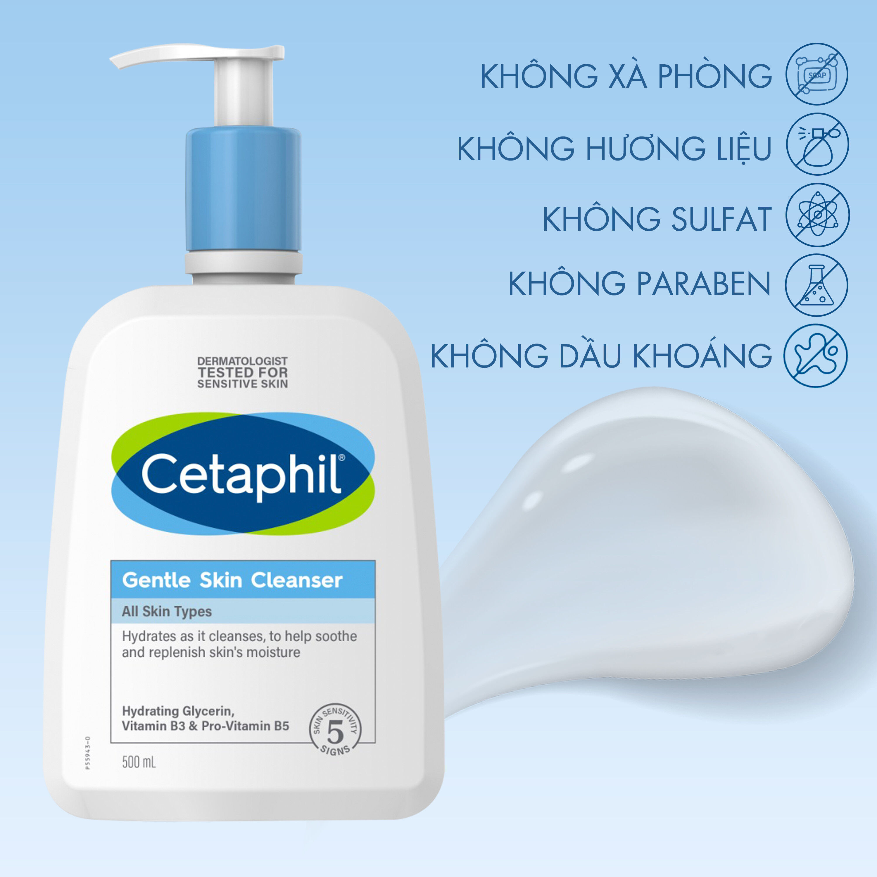 Thành phần sữa rửa mặt Cetaphil gentle skin cleanser chi tiết