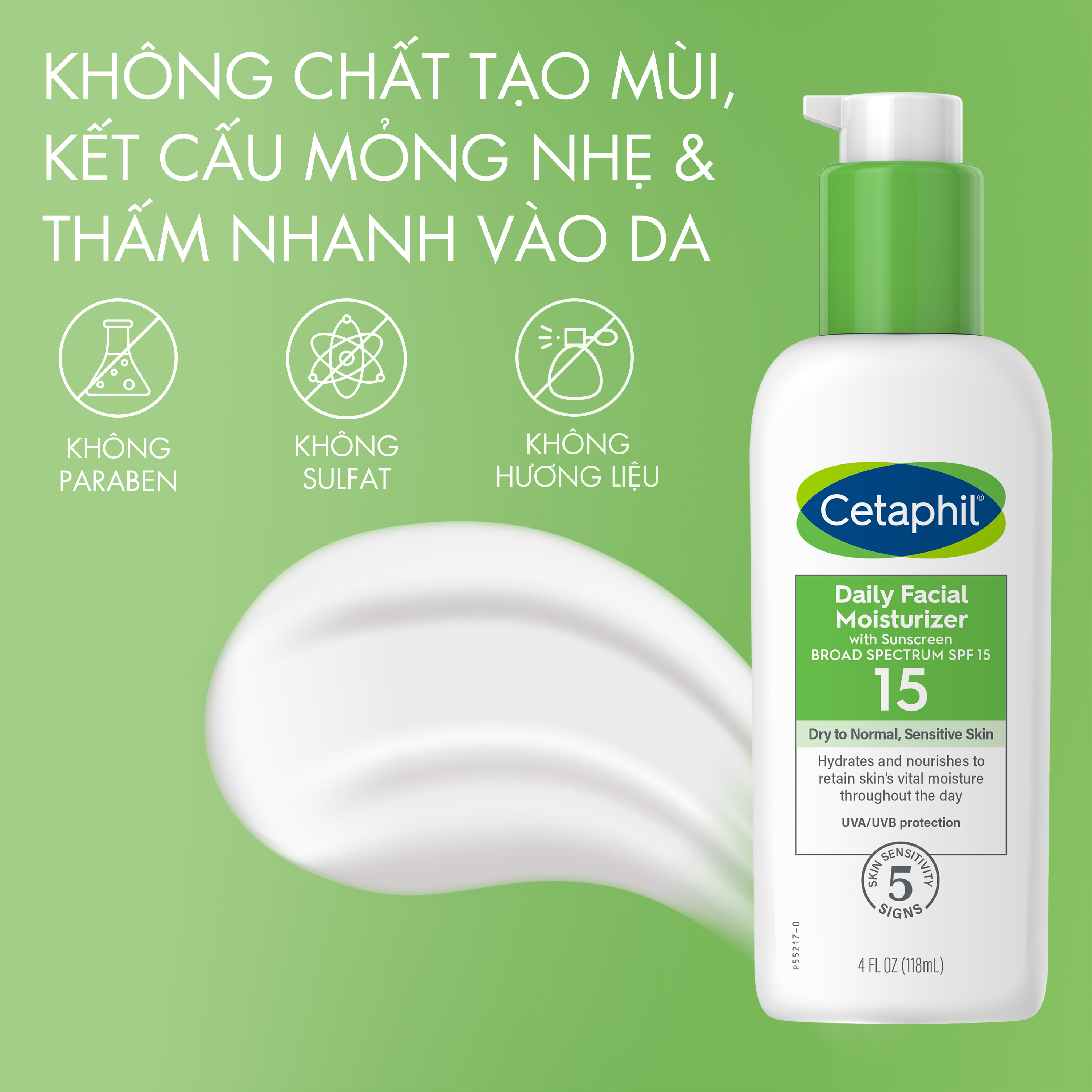 Cetaphil Daily Facial Moisturizer with SPF 15 đáp ứng mọi tiêu chí ở sản phẩm kem chống nắng dành cho da dầu mụn, dễ nhạy cảm.