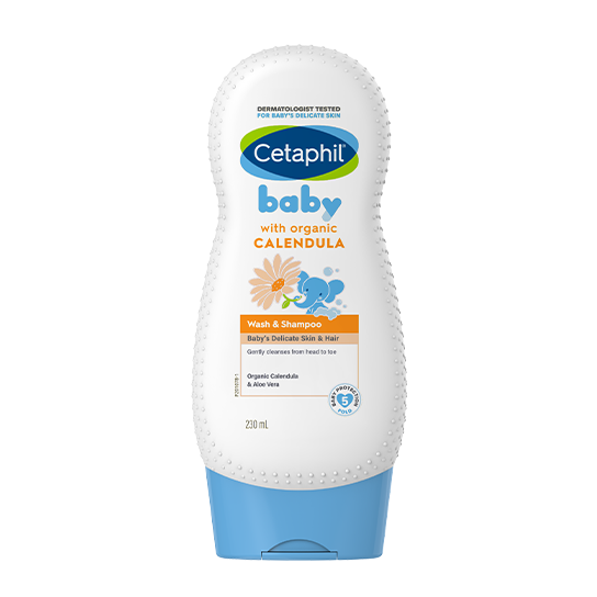Sữa tắm gội dịu l&agrave;nh cho b&eacute; Cetaphil Baby Wash & Shampoo với hoa c&uacute;c hữu cơ