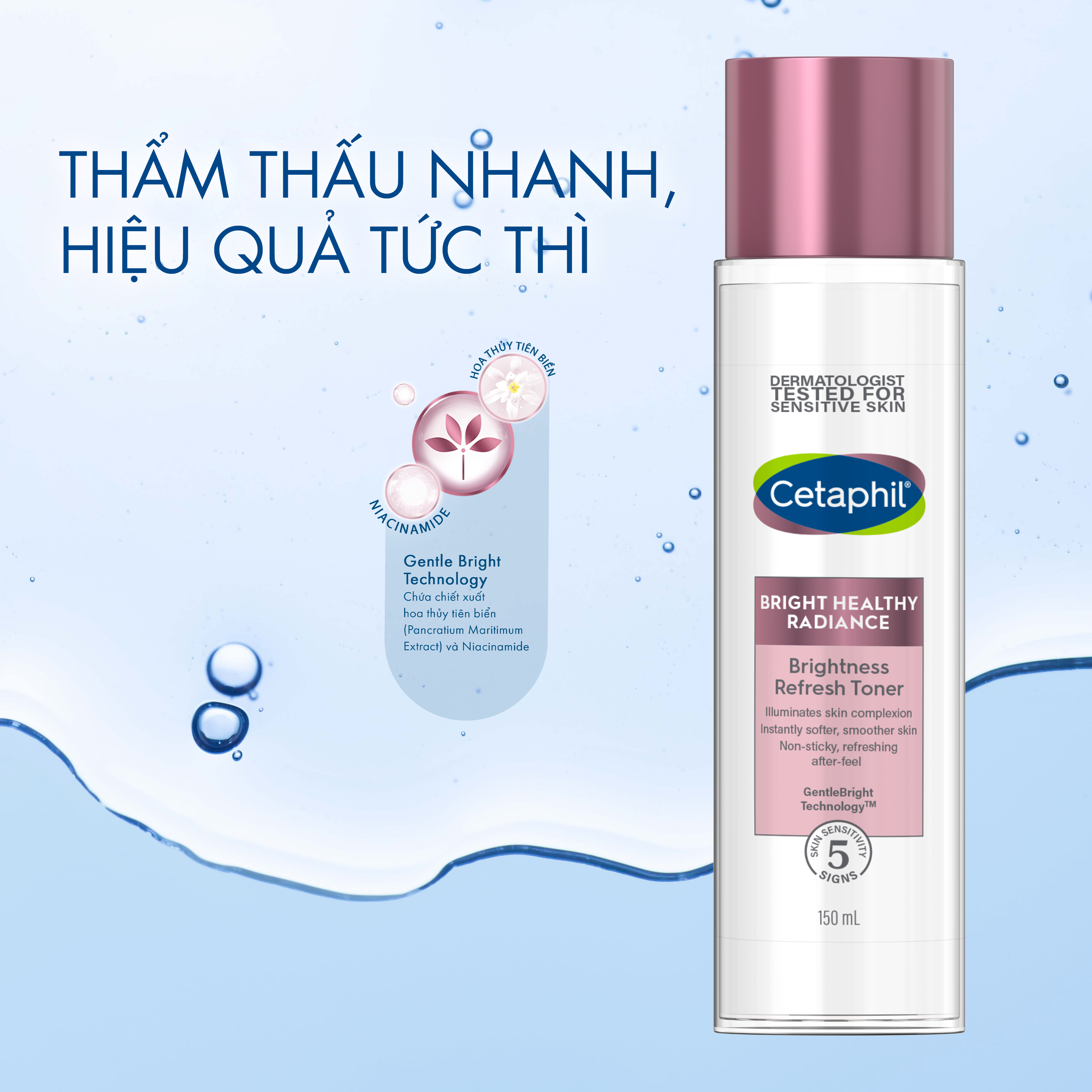 Nước c&acirc;n bằng l&agrave;m s&aacute;ng da Cetaphil Bright Healthy Radiance Refresh Toner