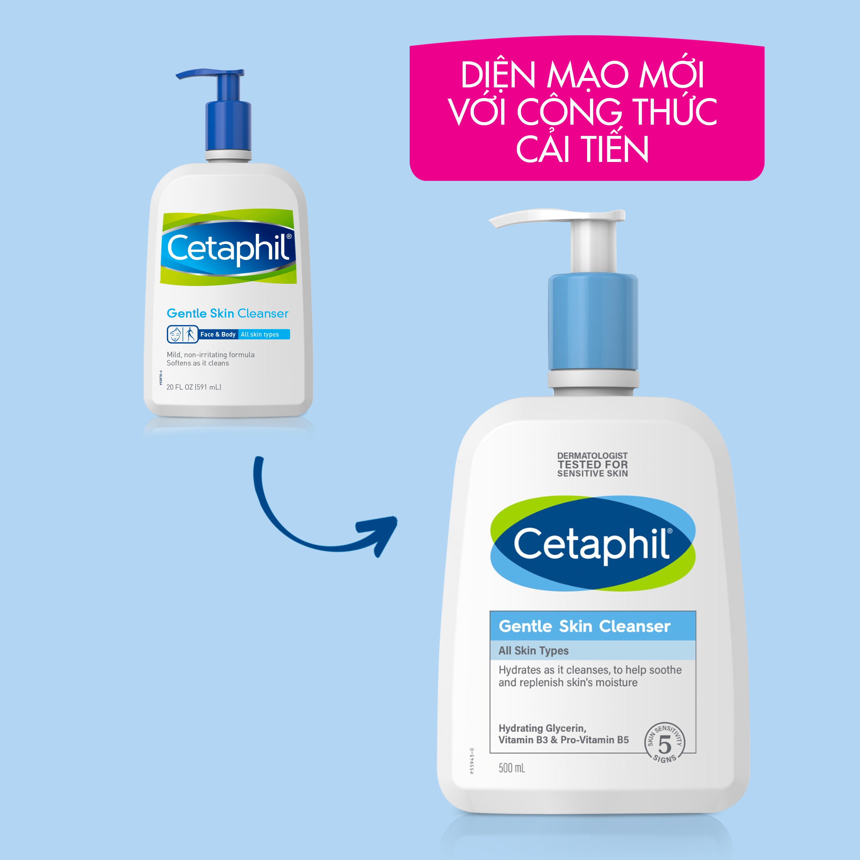 Sữa rửa mặt dịu l&agrave;nh cho da nhạy cảm Cetaphil Gentle Skin Cleanser