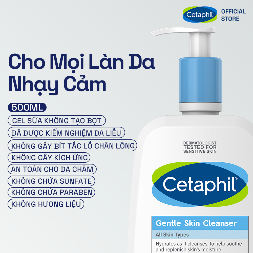 Sữa rửa mặt dịu l&agrave;nh cho da nhạy cảm Cetaphil Gentle Skin Cleanser 5