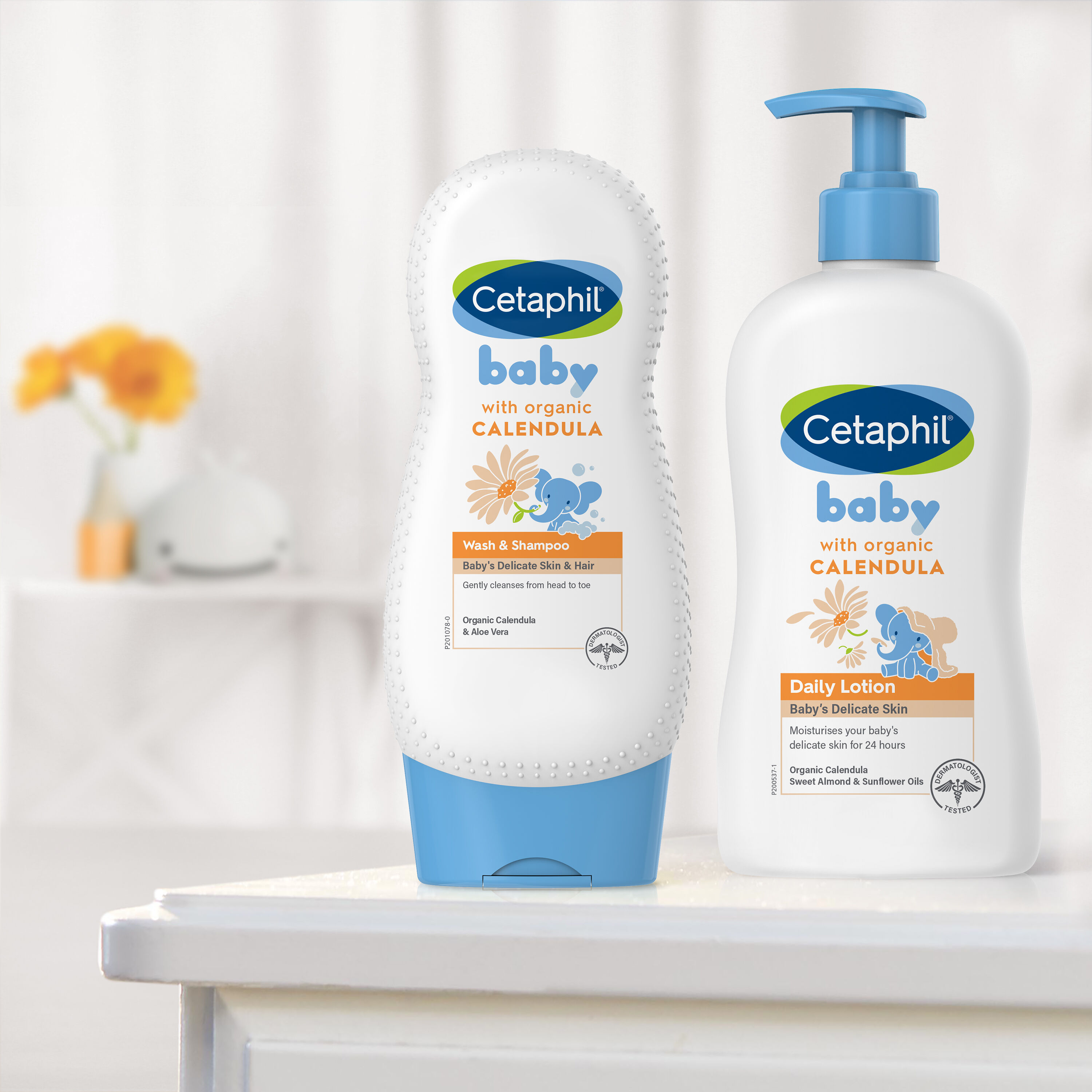 Sữa dưỡng thể cho b&eacute; Cetaphil Baby Daily Lotion với Hoa C&uacute;c Calendula hữu cơ
