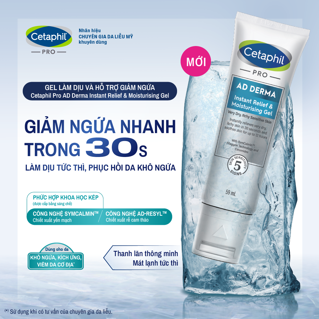 Gel L&agrave;m Dịu V&agrave; Hỗ Trợ Giảm Ngứa Cho Da Ch&agrave;m, Vi&ecirc;m Da Cơ Địa Cetaphil Pro AD Derma Instant Relief & Moisturising Gel4
