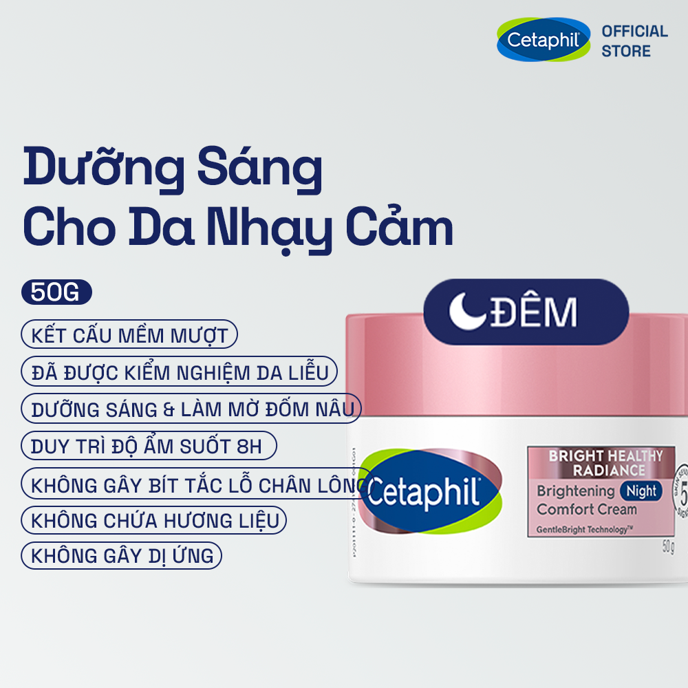 Kem dưỡng ẩm s&aacute;ng da ban đ&ecirc;m Cetaphil Bright Healthy Radiance Brightening Night Comfort Cream 4
