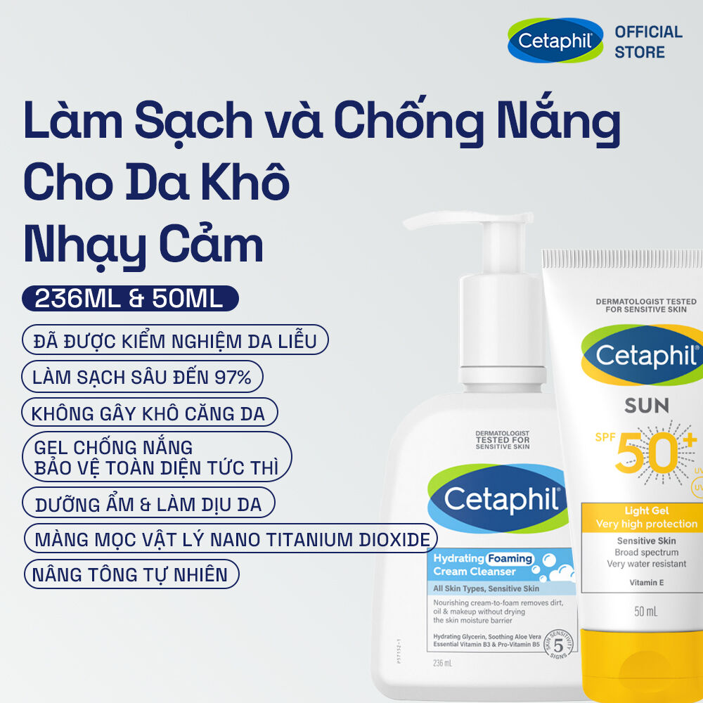 Sữa rửa mặt tạo bọt mịn dịu l&agrave;nh cho da nhạy cảm Cetaphil Hydrating Foaming Cream Cleanser 5