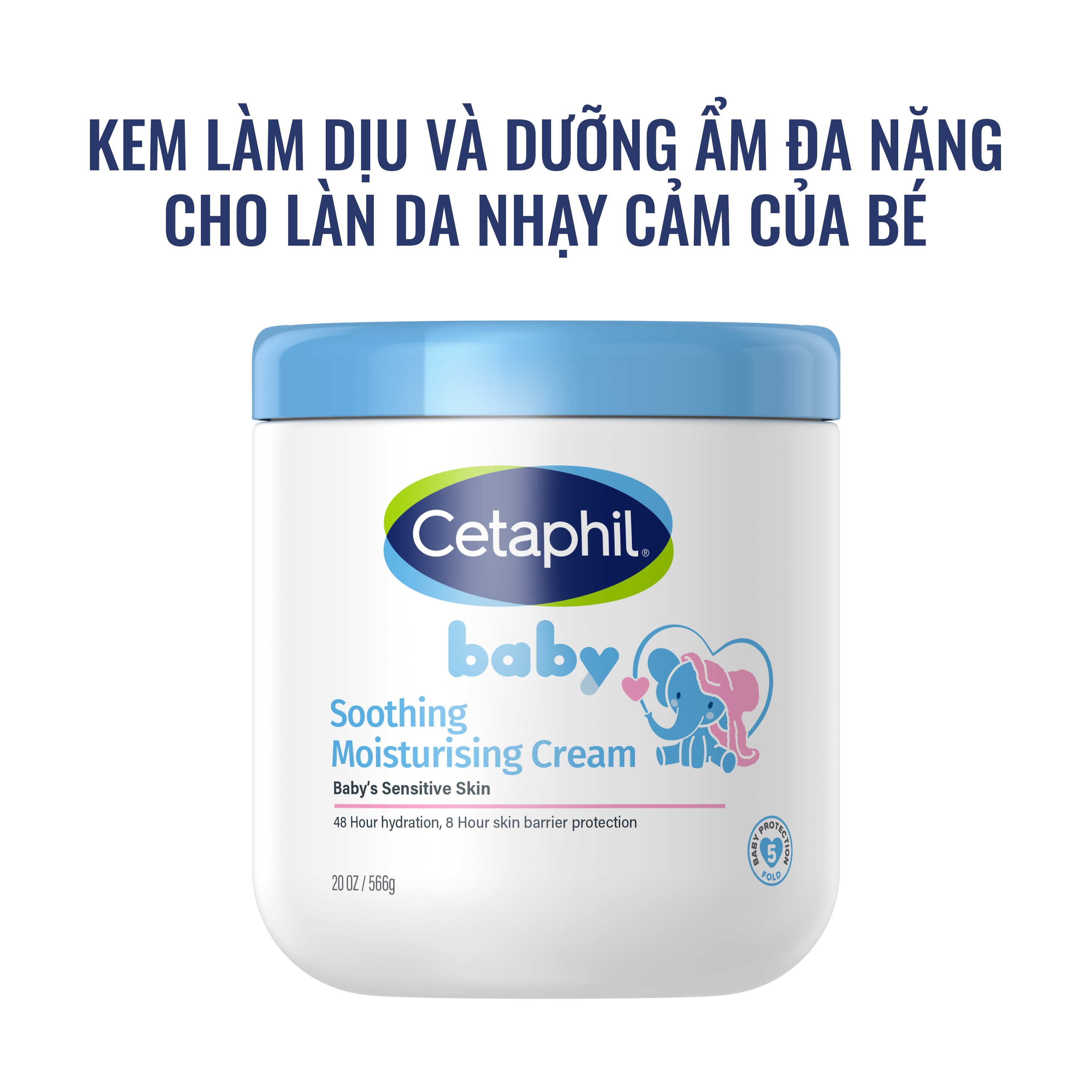 Kem dưỡng ẩm cho b&eacute; Cetaphil Soothing Moisturising Cream 3