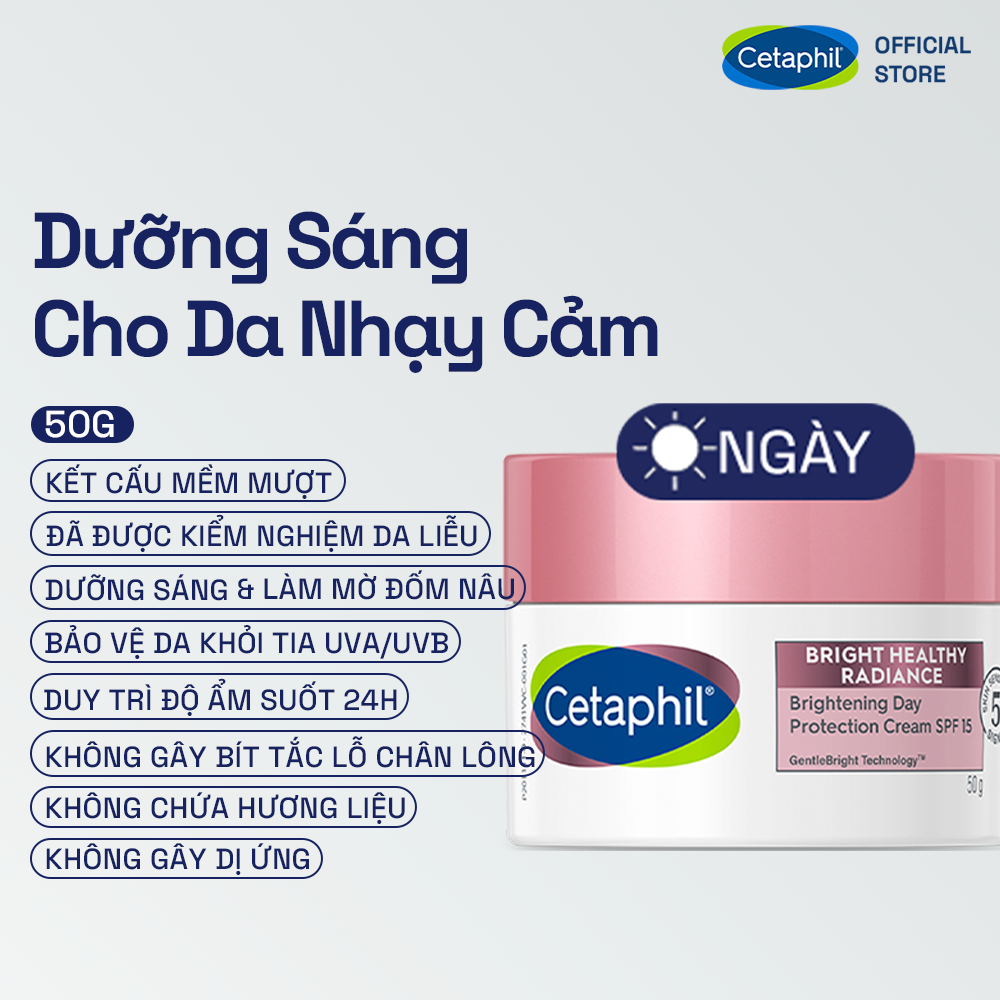 Kem dưỡng ẩm l&agrave;m s&aacute;ng da ban ng&agrave;y Cetaphil Bright Healthy Radiance Brightening Day Protection Cream SPF15 4