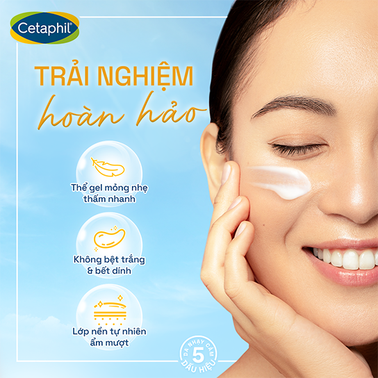 Gel chống nắng vật l&yacute; dịu l&agrave;nh Cetaphil Sun SPF 50+ Light Gel texture